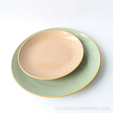 Оптом горячие продажи красочные глазурованные фарфоровые посуды